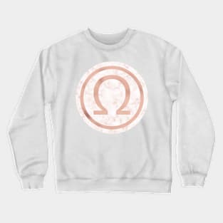 Rose Gold Marble Omega Crewneck Sweatshirt